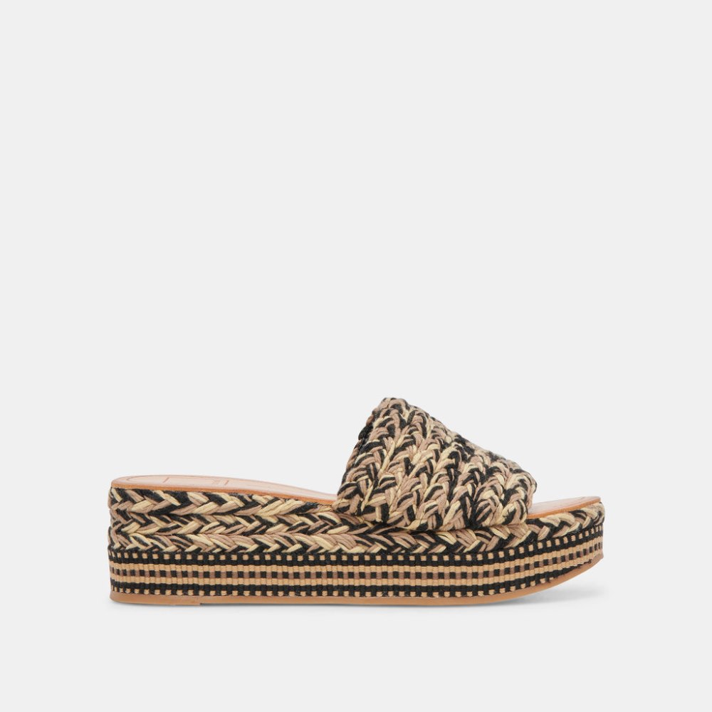 Dolce Vita Pazli Sandals Black Multi Woven