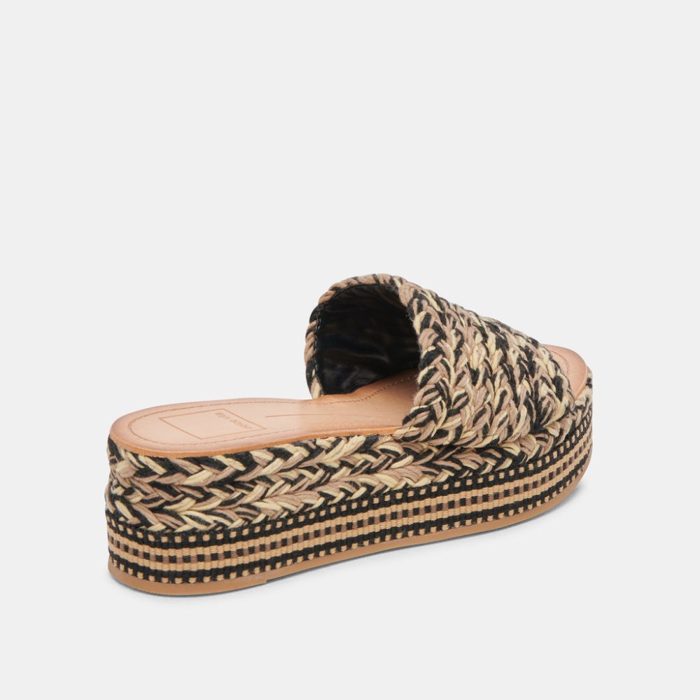 Dolce Vita Pazli Sandals Black Multi Woven