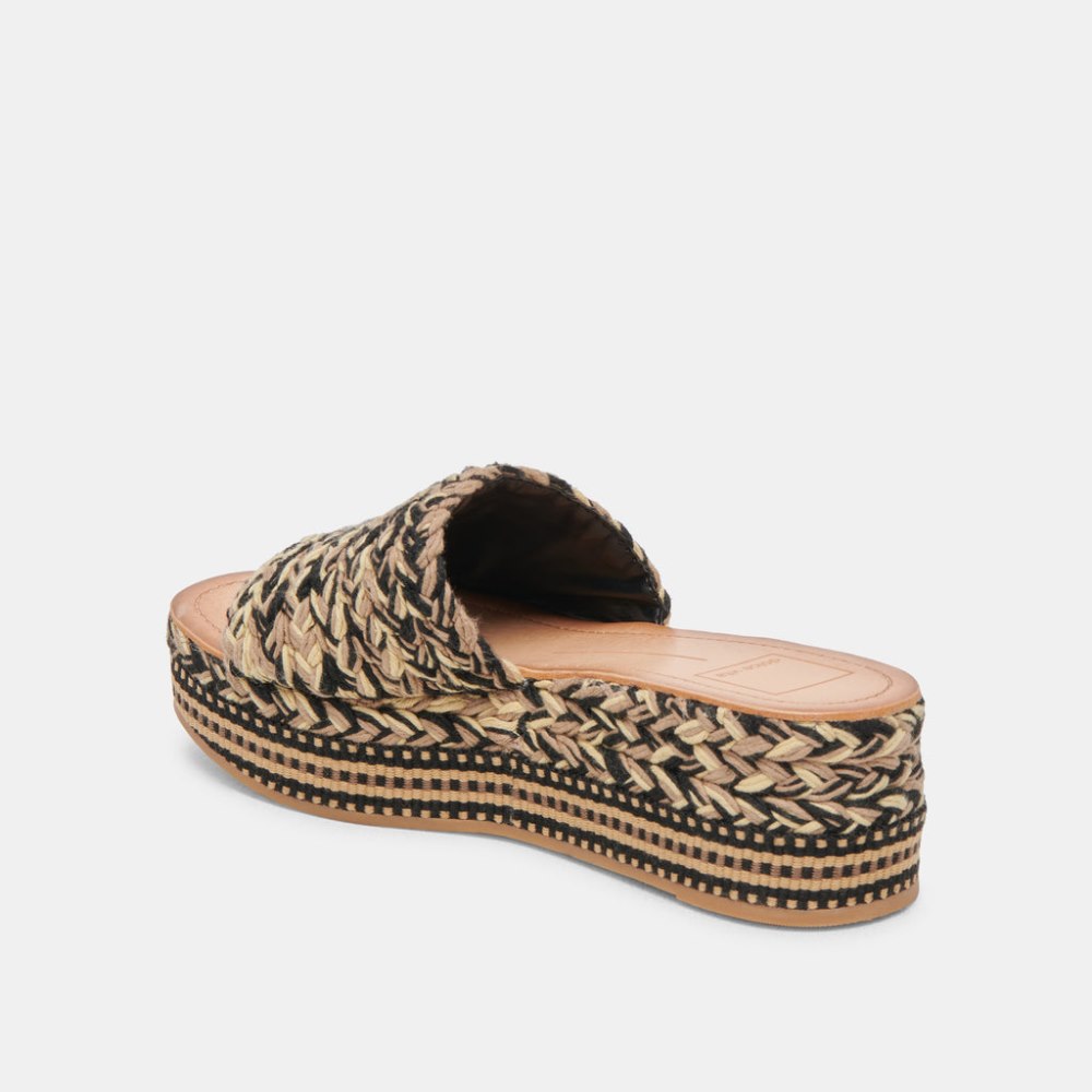 Dolce Vita Pazli Sandals Black Multi Woven