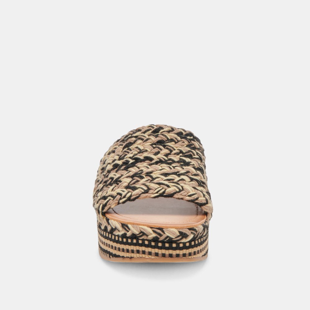 Dolce Vita Pazli Sandals Black Multi Woven