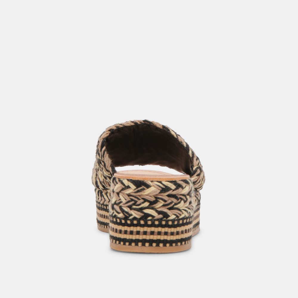 Dolce Vita Pazli Sandals Black Multi Woven