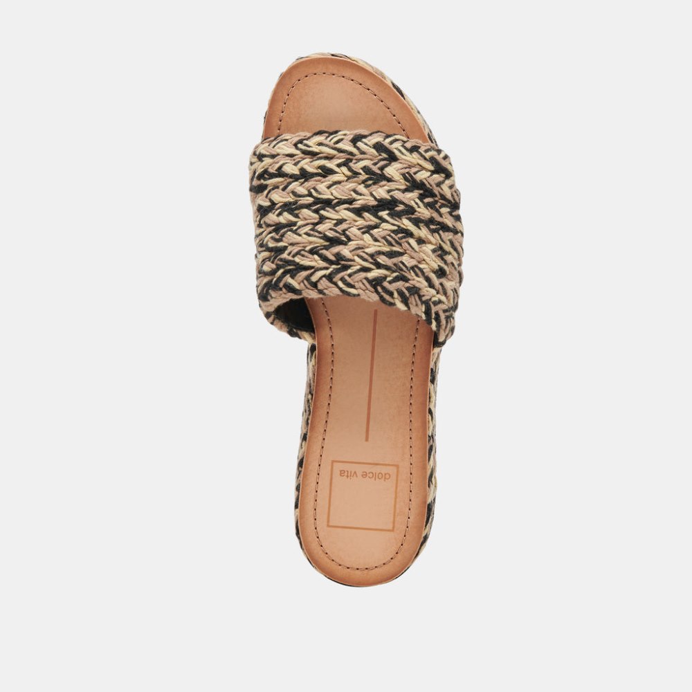 Dolce Vita Pazli Sandals Black Multi Woven