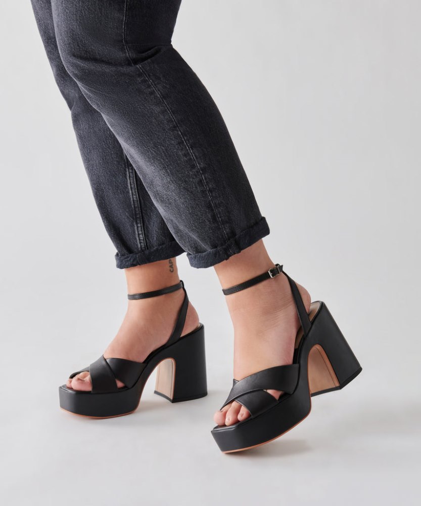 Dolce Vita Wessi Heels Black Leather