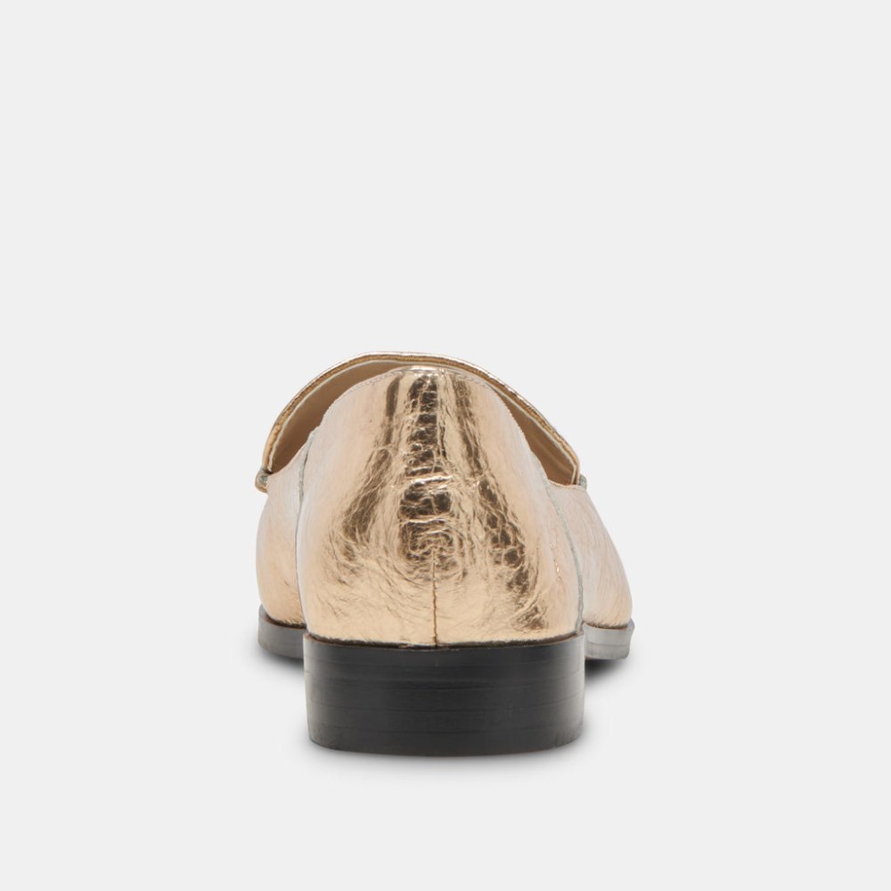 Dolce Vita Beny Flats Gold Distressed Leather
