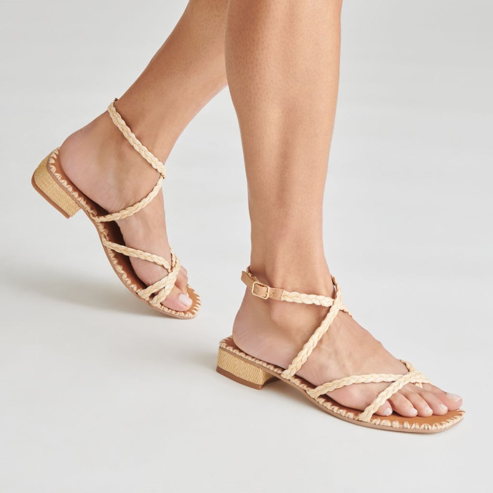 Dolce Vita Brinn Sandals Lt Natural Raffia
