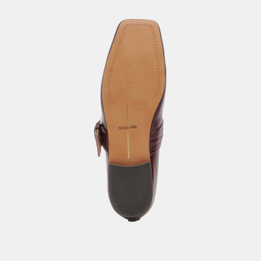 Dolce Vita Arora Ballet Flats Burgundy Crinkle Patent