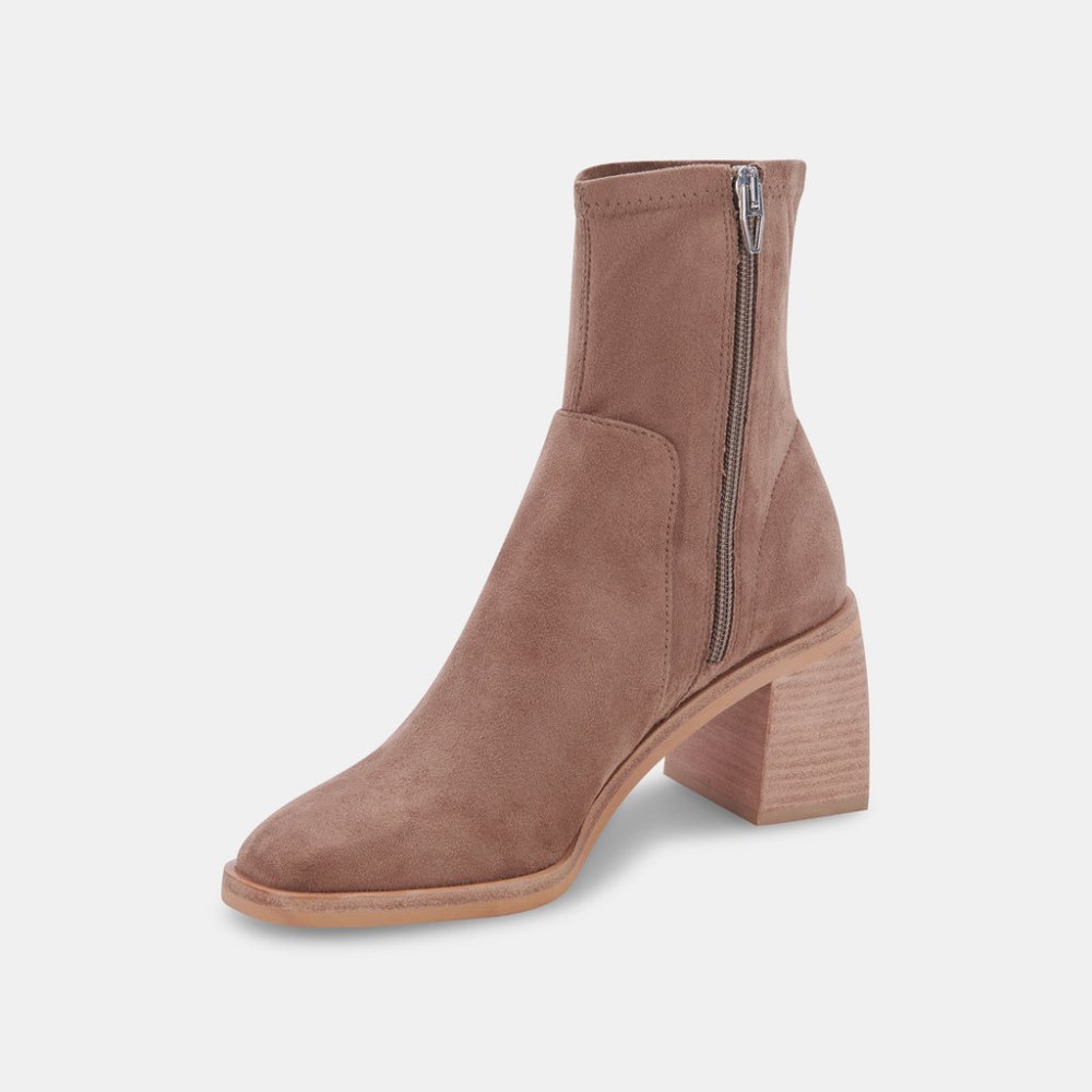Dolce Vita Indiga Booties Truffle Stella Suede