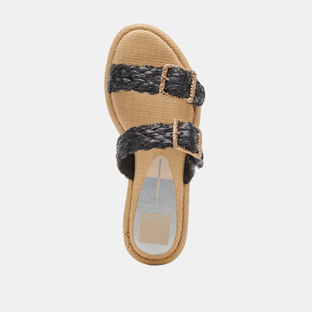 Dolce Vita Alaina Sandals Onyx Raffia