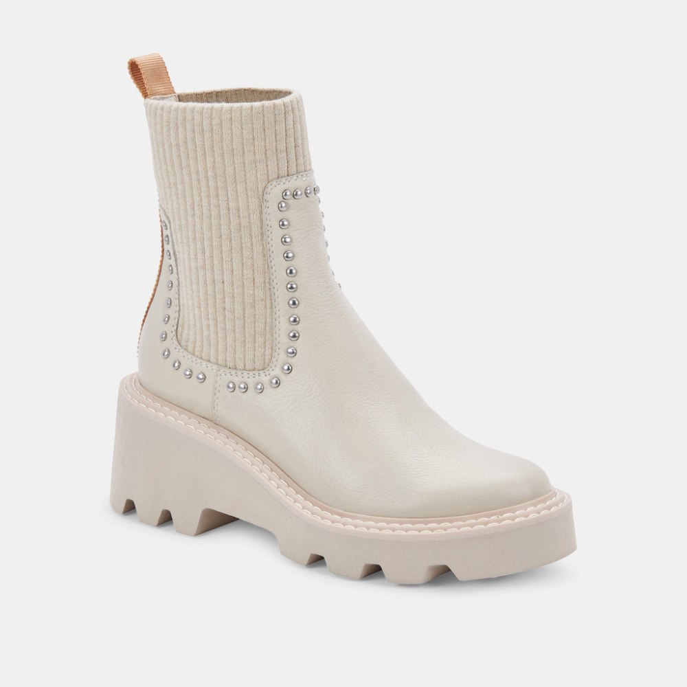 Dolce Vita Hoven Stud H2o Boots Ivory Leather
