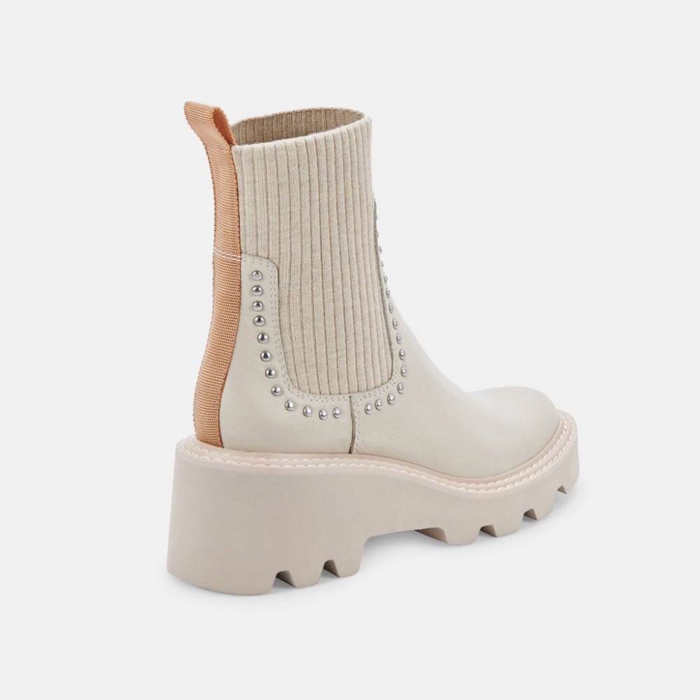 Dolce Vita Hoven Stud H2o Boots Ivory Leather