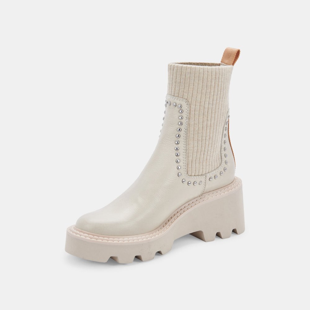 Dolce Vita Hoven Stud H2o Boots Ivory Leather
