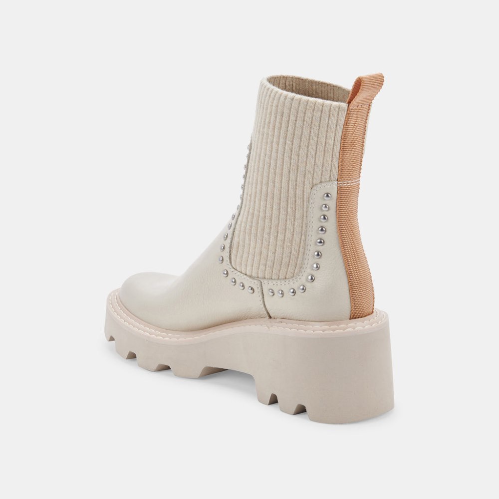 Dolce Vita Hoven Stud H2o Boots Ivory Leather