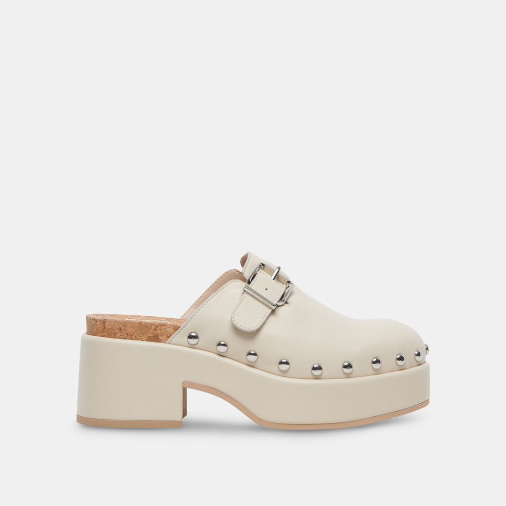 Dolce Vita Yevan Clogs Ivory Leather