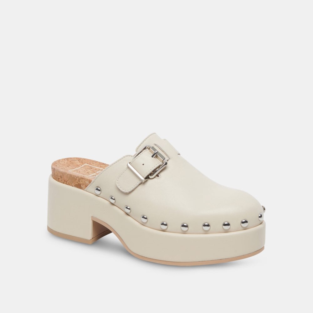 Dolce Vita Yevan Clogs Ivory Leather