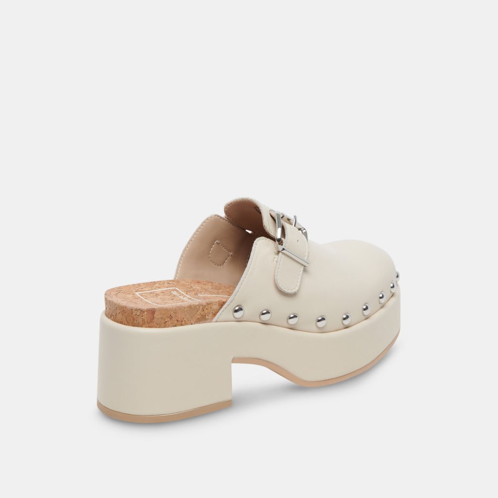 Dolce Vita Yevan Clogs Ivory Leather
