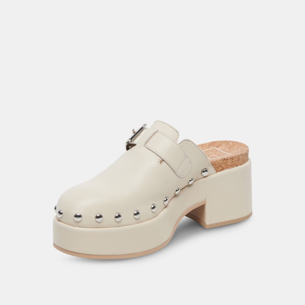 Dolce Vita Yevan Clogs Ivory Leather
