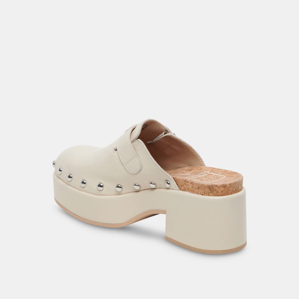 Dolce Vita Yevan Clogs Ivory Leather