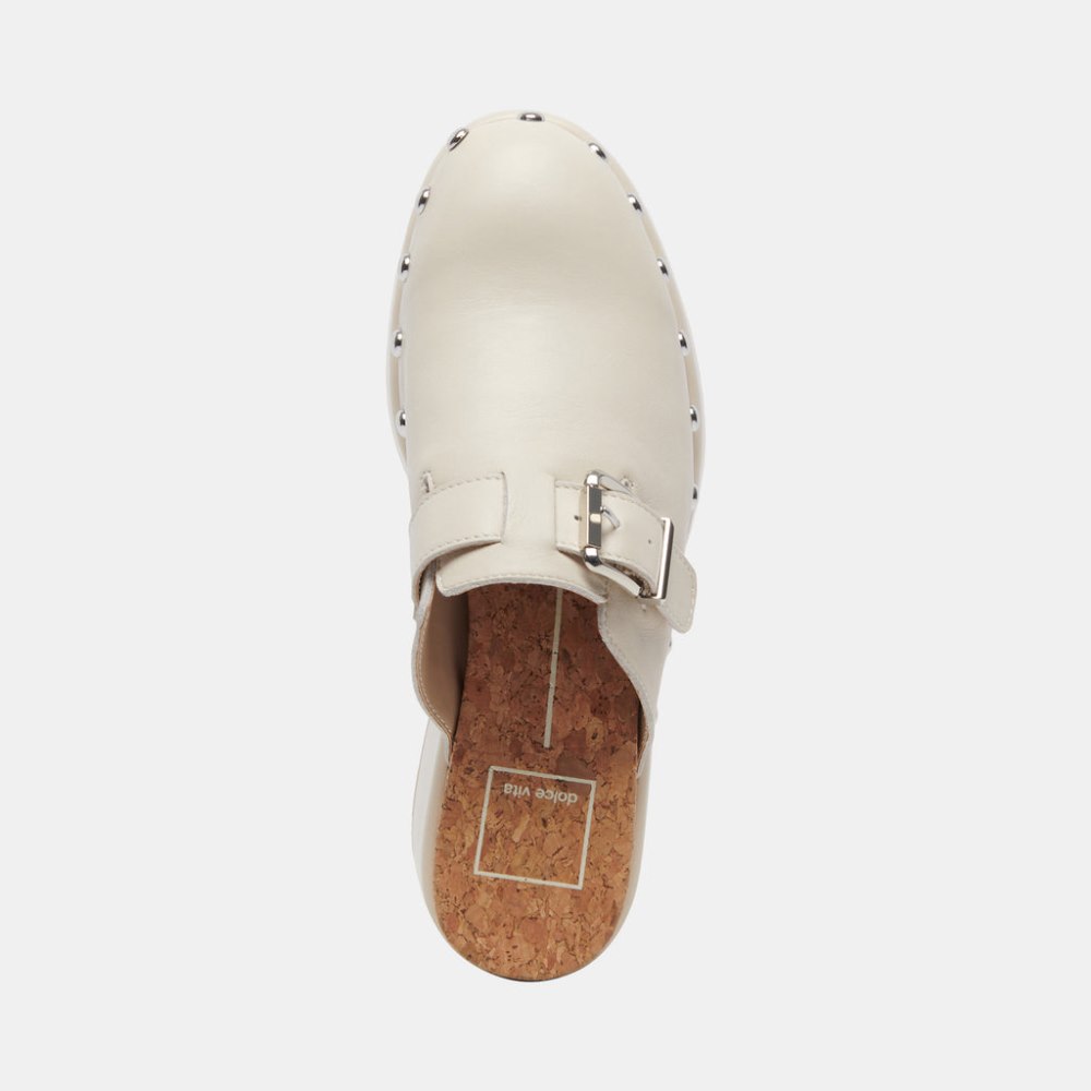 Dolce Vita Yevan Clogs Ivory Leather