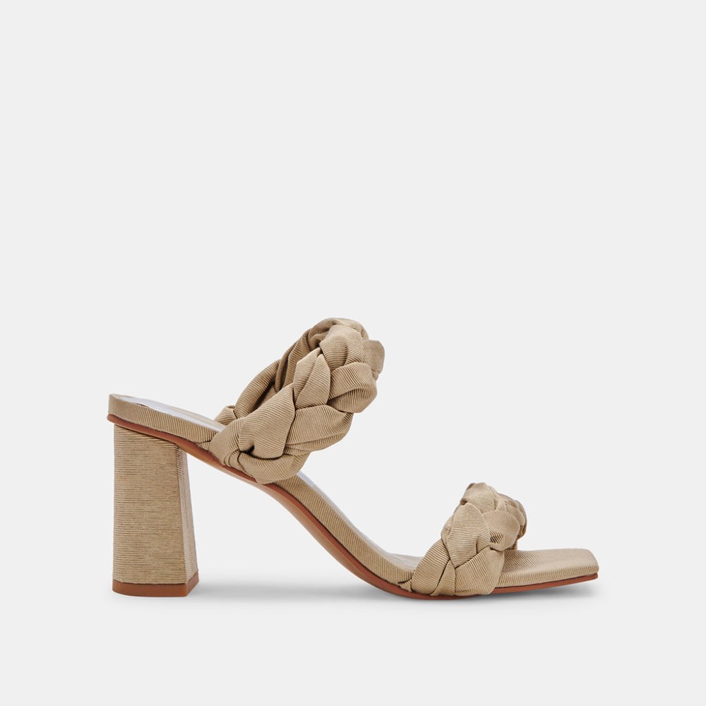 Dolce Vita Pheby Heels Khaki Silk
