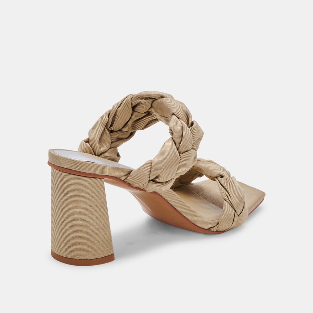 Dolce Vita Pheby Heels Khaki Silk