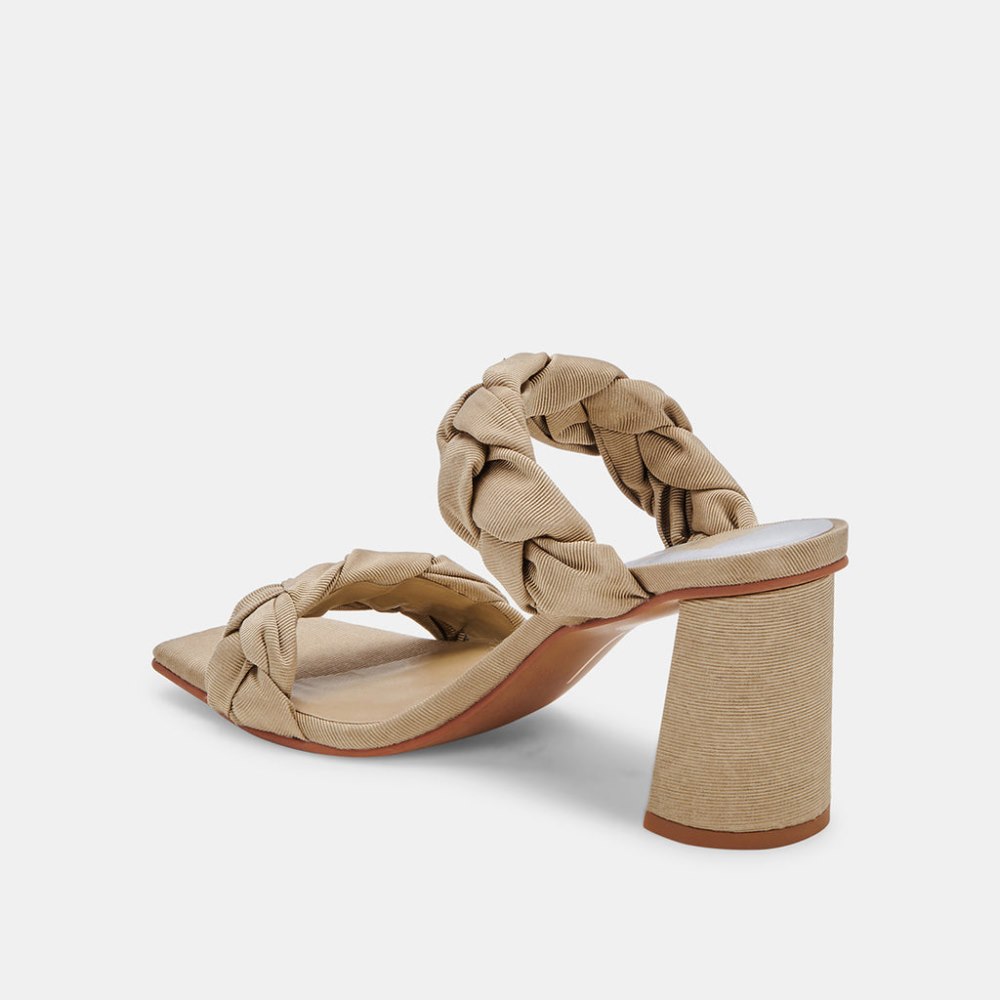 Dolce Vita Pheby Heels Khaki Silk
