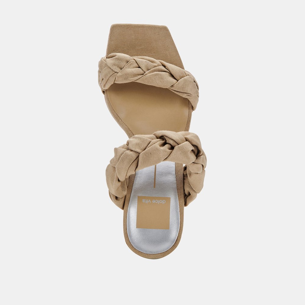 Dolce Vita Pheby Heels Khaki Silk