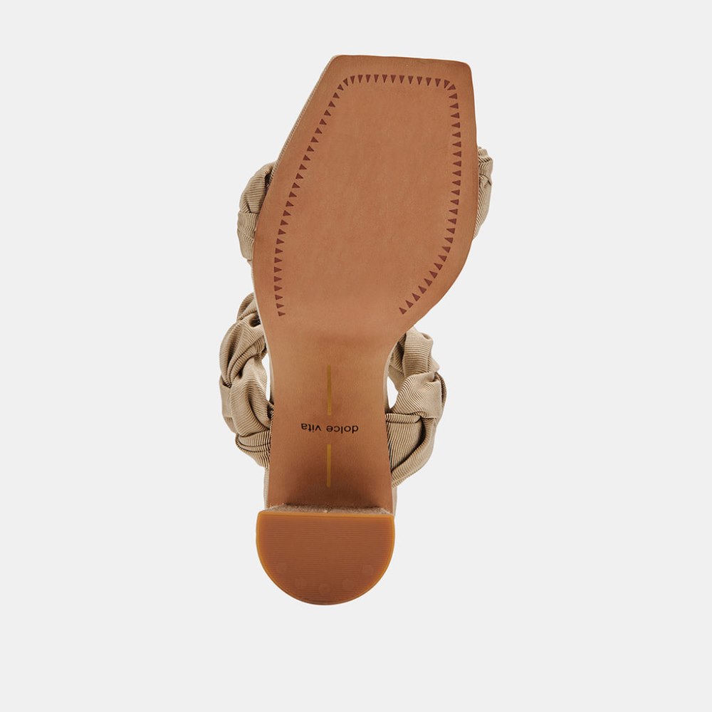 Dolce Vita Pheby Heels Khaki Silk