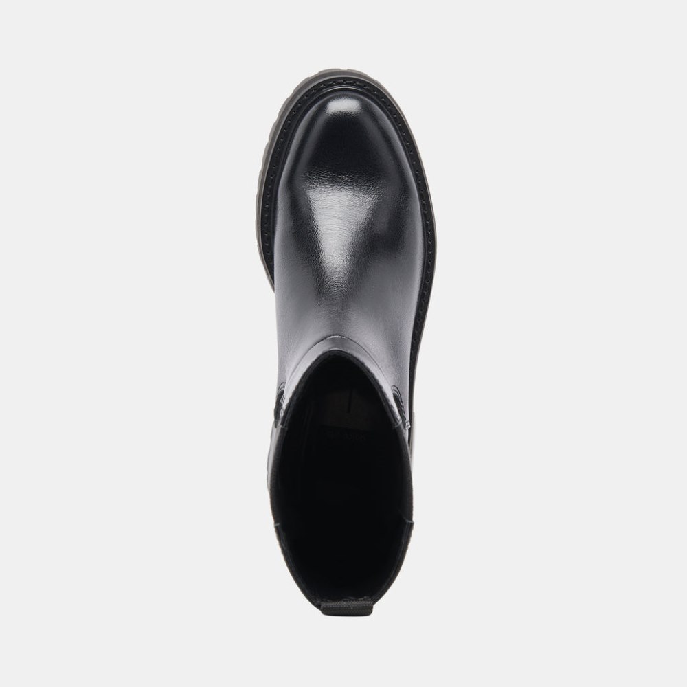 Dolce Vita Rich H2o Boots Black Multi Crinkle Patent