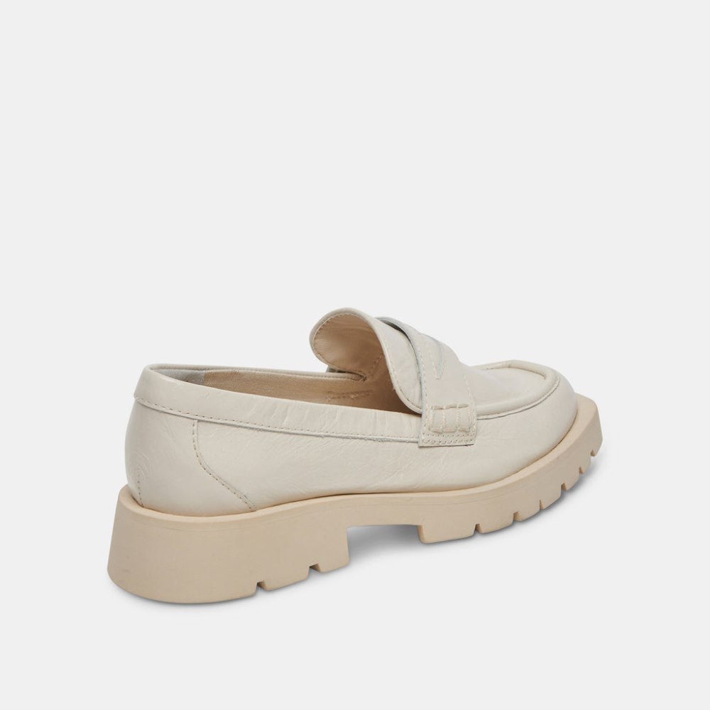 Dolce Vita Elias Flats Off White Crinkle Patent