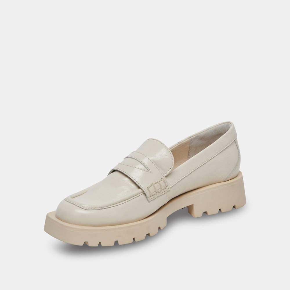 Dolce Vita Elias Flats Off White Crinkle Patent