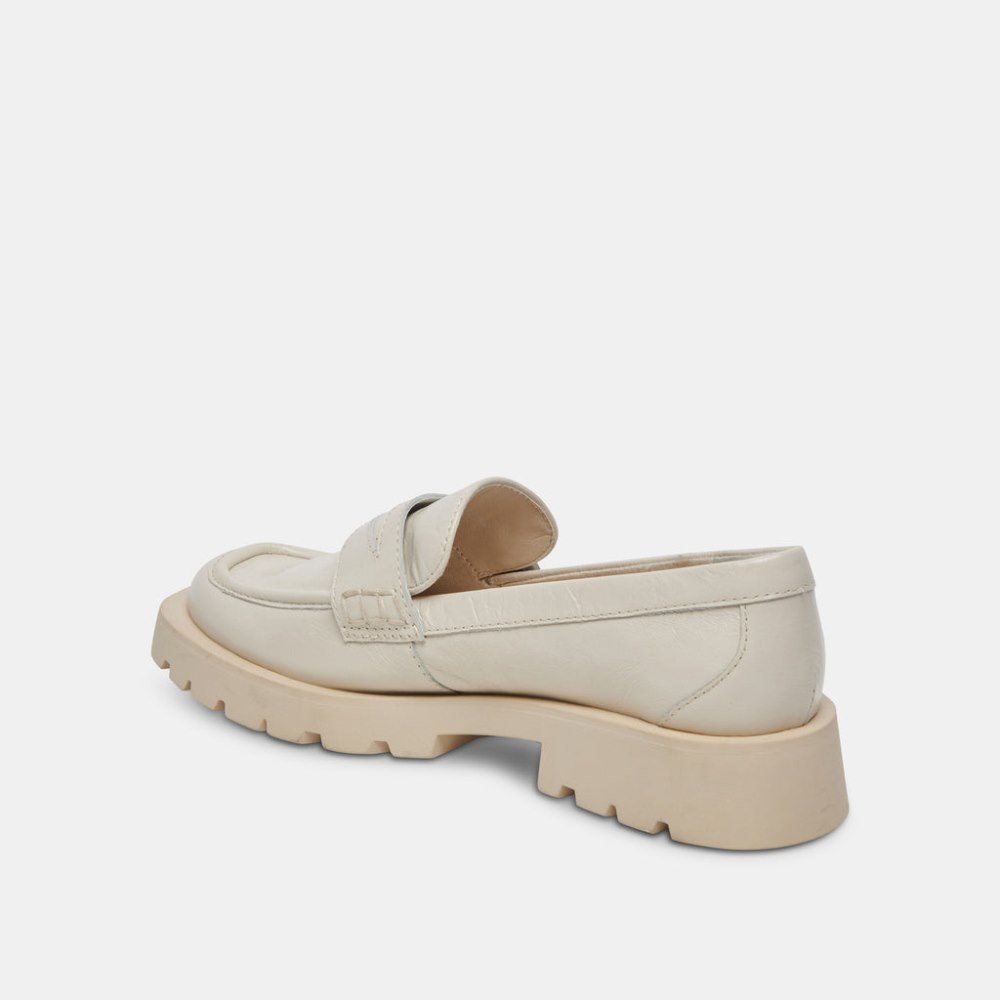 Dolce Vita Elias Flats Off White Crinkle Patent