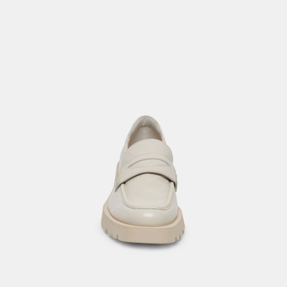 Dolce Vita Elias Flats Off White Crinkle Patent
