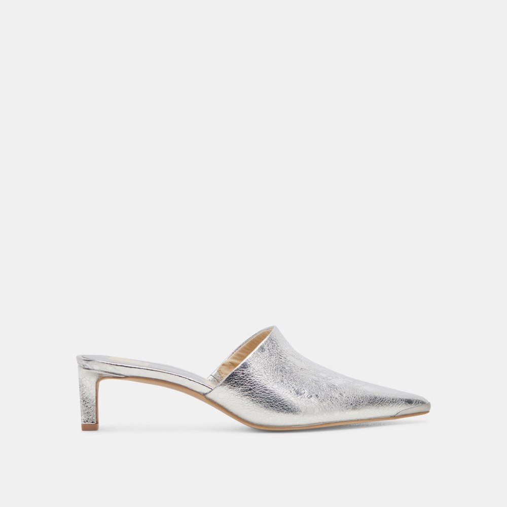 Dolce Vita Lexy Heels Silver Distressed Leather