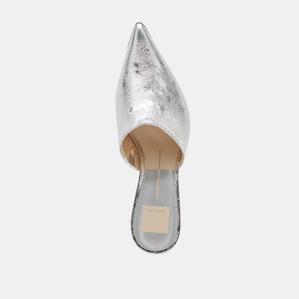 Dolce Vita Lexy Heels Silver Distressed Leather