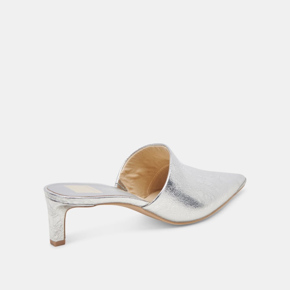 Dolce Vita Lexy Heels Silver Distressed Leather