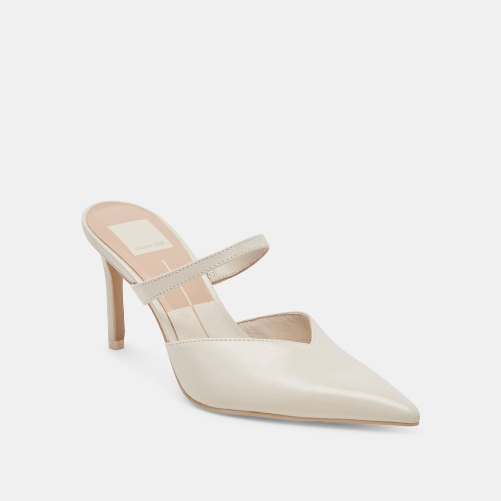 Dolce Vita Kanika Heels White Crinkle Patent
