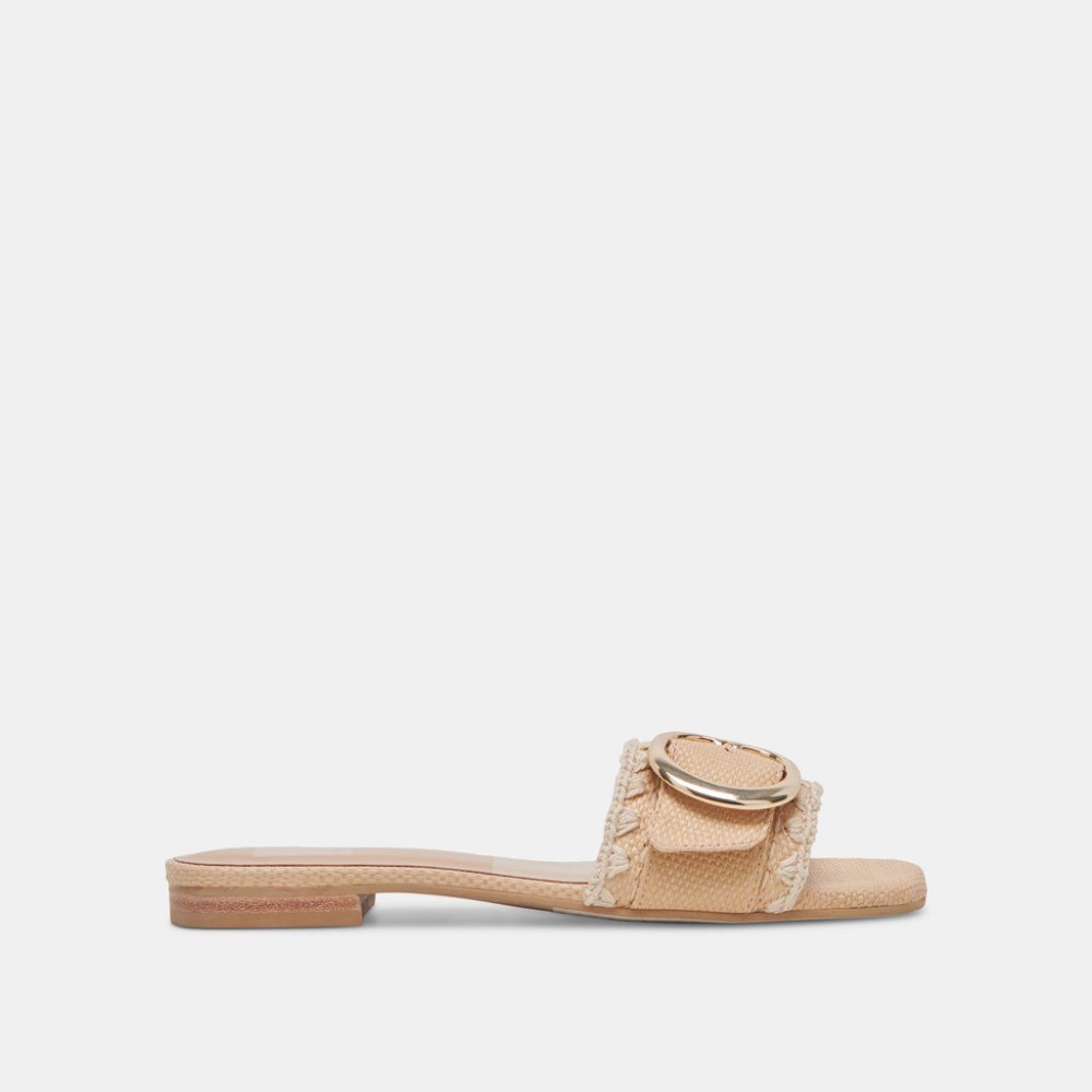 Dolce Vita Grecia Sandals Lt Natural Raffia