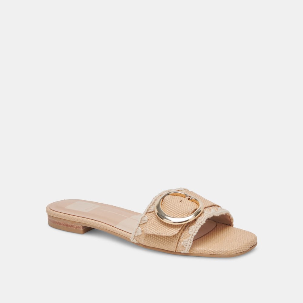 Dolce Vita Grecia Sandals Lt Natural Raffia