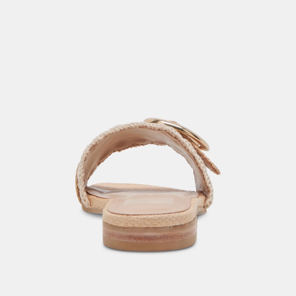 Dolce Vita Grecia Sandals Lt Natural Raffia