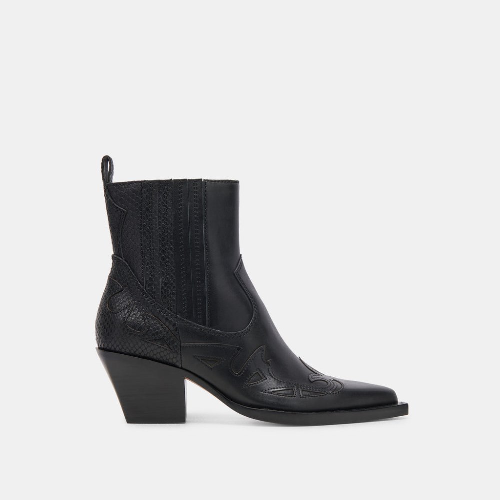 Dolce Vita Ramson Booties Black Leather