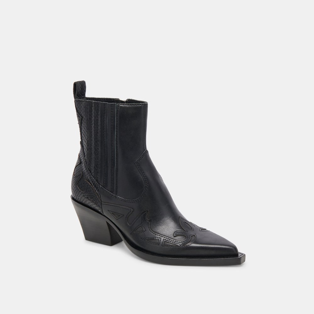 Dolce Vita Ramson Booties Black Leather