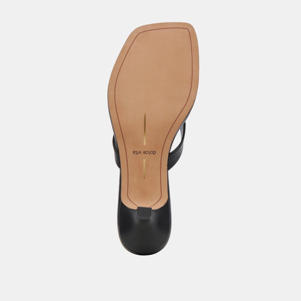 Dolce Vita Tasiah Sandals Black Leather