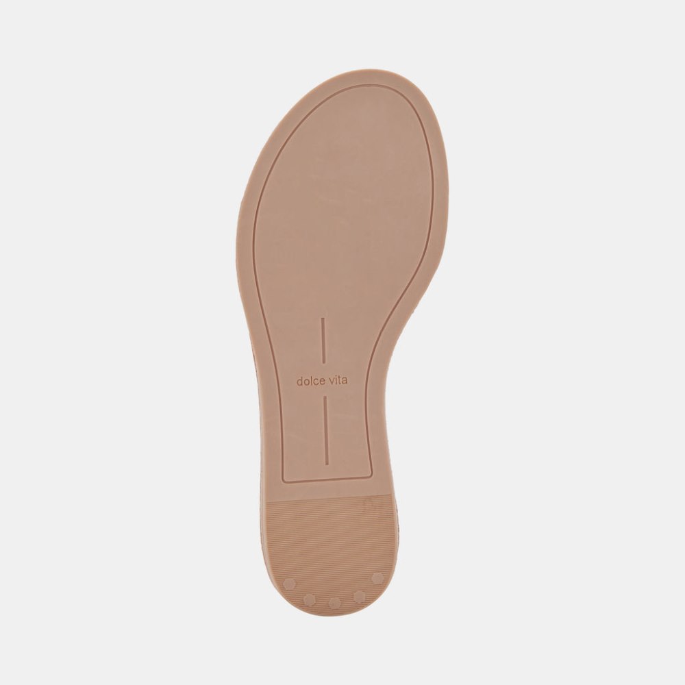 Dolce Vita Dasa Sandals Eggshell Embossed Leather