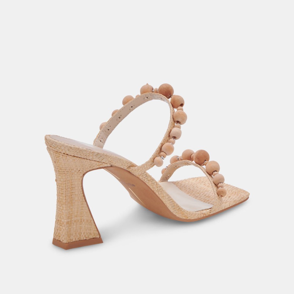 Dolce Vita Naja Heels Beachwood Raffia