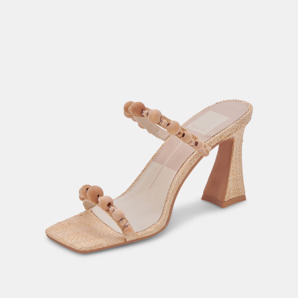 Dolce Vita Naja Heels Beachwood Raffia
