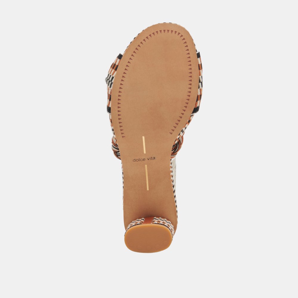 Dolce Vita Dallie Heels Tan Multi Woven