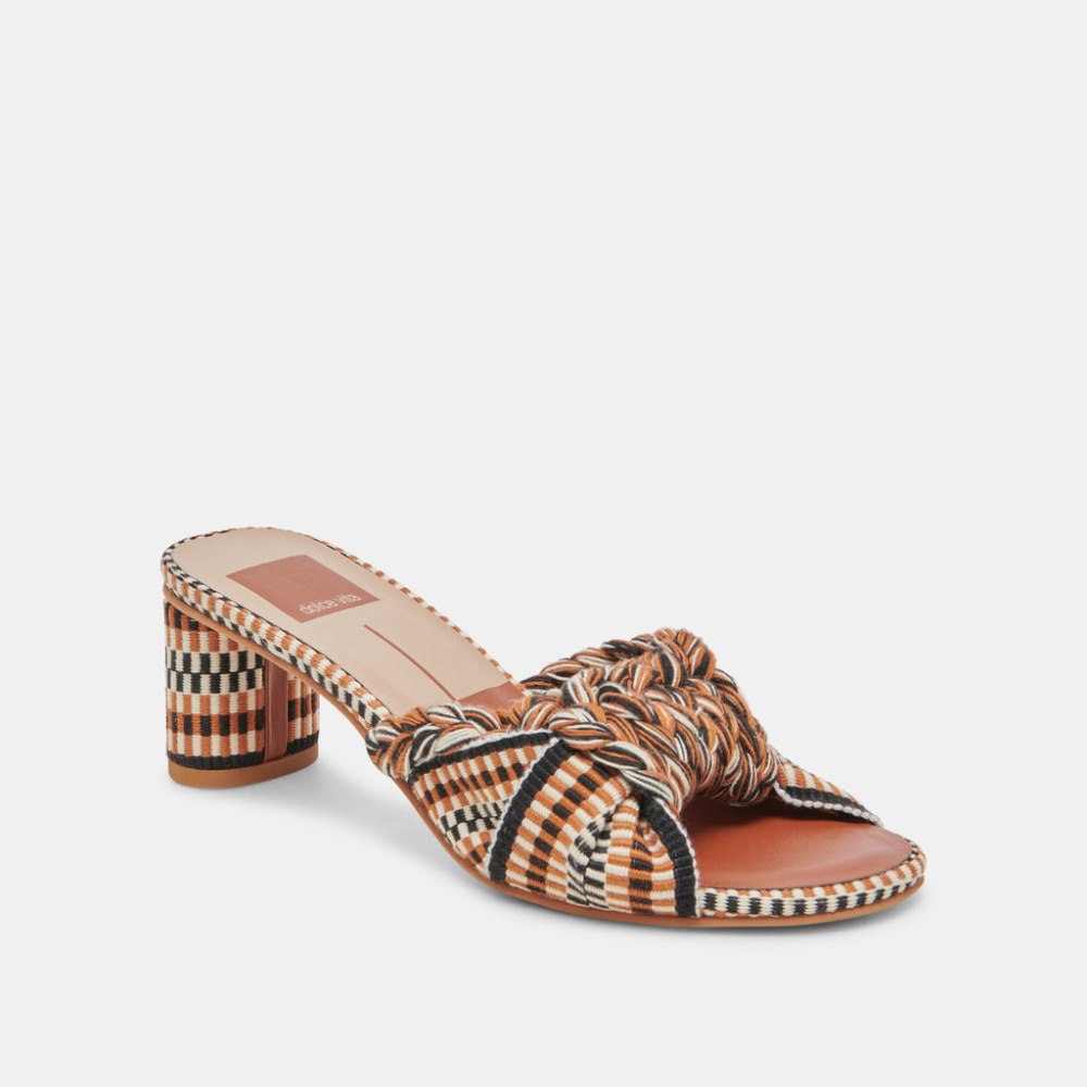 Dolce Vita Dallie Heels Tan Multi Woven