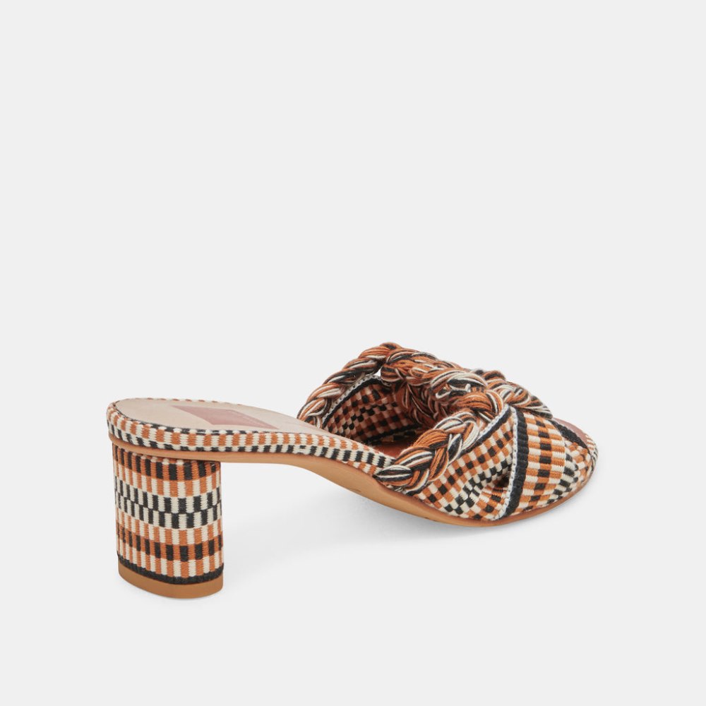 Dolce Vita Dallie Heels Tan Multi Woven