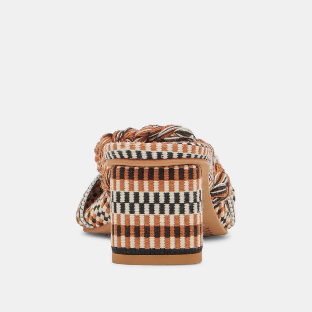 Dolce Vita Dallie Heels Tan Multi Woven