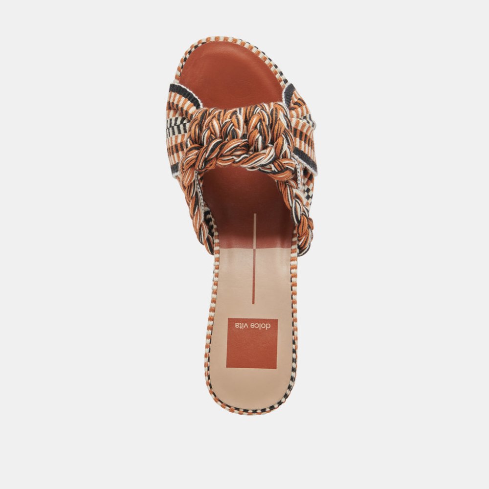 Dolce Vita Dallie Heels Tan Multi Woven